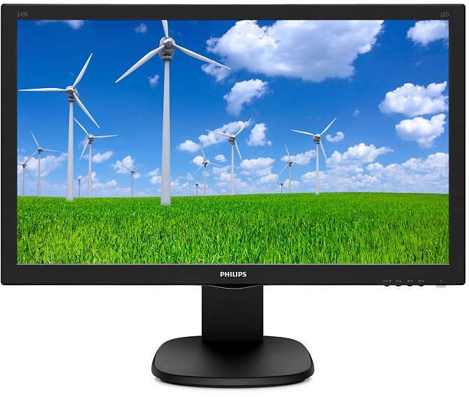 Монитор Philips 23.6" 243S5LHMB (00/01) черный TN LED 16:9 HDMI матовая HAS Pivot 1000:1 250cd 170гр/160гр 1920x1080 D-Sub FHD 5.12кг