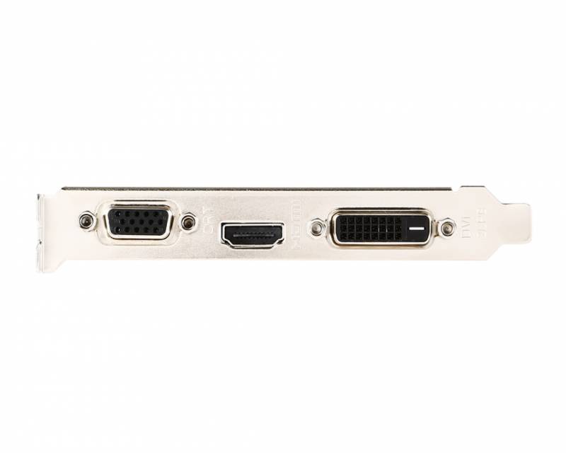 Видеокарта MSI PCI-E GT 710 1GD3H LP nVidia GeForce GT 710 1024Mb 64bit DDR3 954/1600 DVIx1/HDMIx1/CRTx1/HDCP Ret low profile