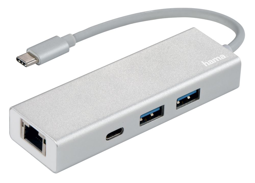 Разветвитель USB 3.1 Hama Aluminium 3порт. белый (00135757)