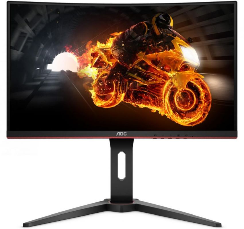 Монитор AOC 23.6" Gaming C24G1 черный/красный MVA LED 1ms 16:9 HDMI матовая HAS Pivot 3000:1 250cd 178гр/178гр 1920x1080 D-Sub DisplayPort FHD 4.461кг