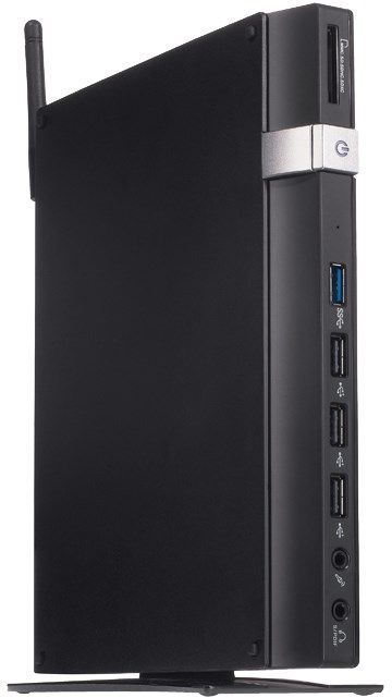 Неттоп Asus E210-B0620 slim Cel N2807 (1.58)/4Gb/SSD32Gb/HDG/CR/noOS/GbitEth/WiFi/45W/черный