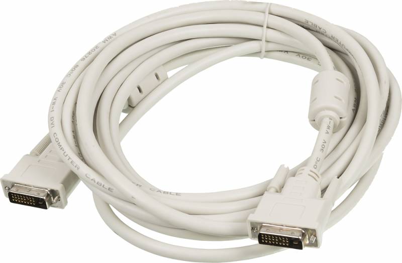 Кабель Ningbo DVI-D Dual Link (m) DVI-D Dual Link (m) 5м феррит.кольца серый