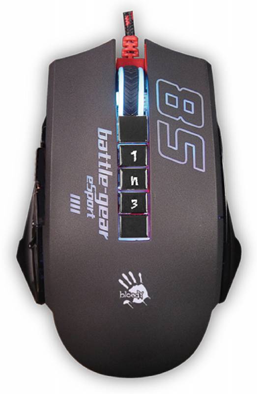 Мышь A4 Bloody P85 Sport черный оптическая (5000dpi) USB2.0 игровая (8but)