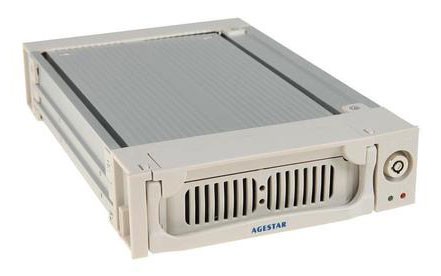 Сменный бокс для HDD AgeStar AMR1- SATA(K)-3F SATA алюминий серебристый 3.5"