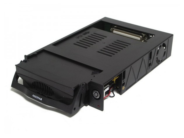 Сменный бокс для HDD AgeStar MR3-SATA (k)-F SATA пластик черный 3.5"