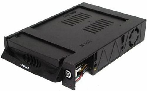 Сменный бокс для HDD AgeStar SR3P-K-2F SATA пластик черный hotswap 3.5"