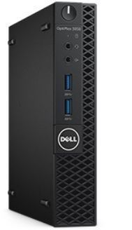 ПК Dell Optiplex 3050 Micro i5 6500T (2.5)/4Gb/500Gb 7.2k/HDG530/Windows 10 Professional 64/Eth/65W/клавиатура/мышь/черный