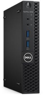 ПК Dell Optiplex 3050 Micro i5 6500T (2.5)/8Gb/SSD256Gb/HDG530/Windows 7 Professional +W10Pro/Eth/клавиатура/мышь/черный