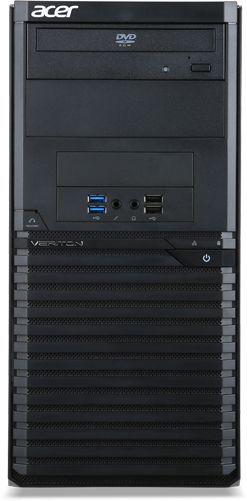 ПК Acer Veriton M2640G MT P G4560 (3.5)/4Gb/500Gb 7.2k/HDG610/DVDRW/Free DOS/GbitEth/500W/клавиатура/мышь/черный