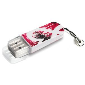 Флеш Диск Verbatim 32Gb Mini Graffiti Edition 49417 USB2.0 красный/рисунок