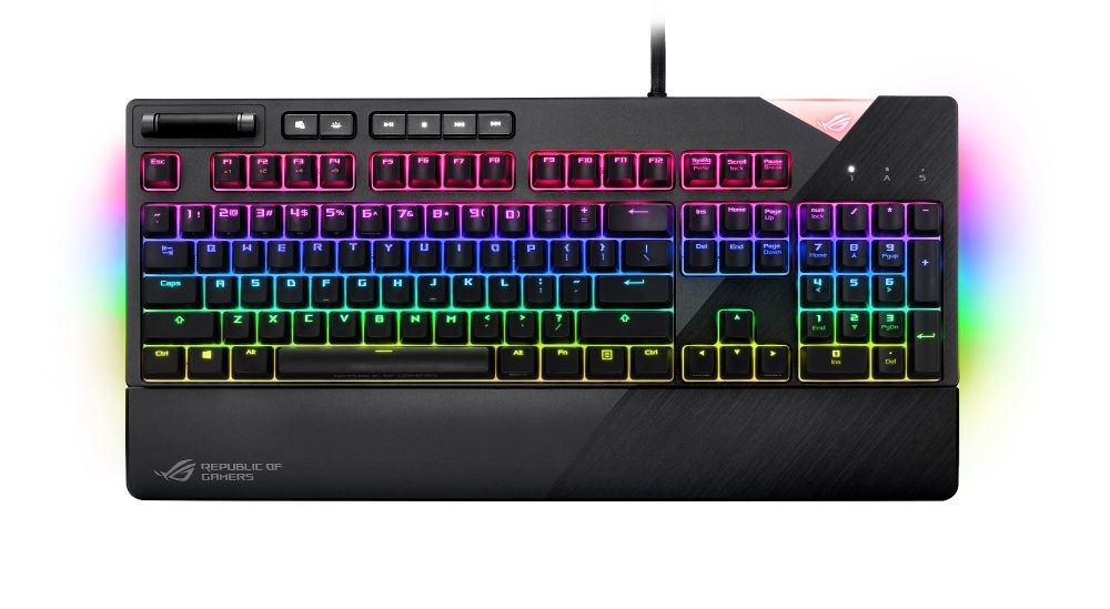Клавиатура Asus ROG STRIX FLARE механическая черный USB Multimedia Gamer LED (подставка для запястий)