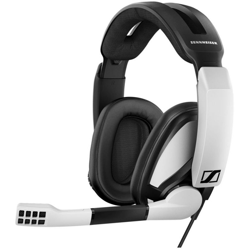 Наушники с микрофоном Sennheiser GSP 301 черный/белый 2.5м накладные оголовье (507202)