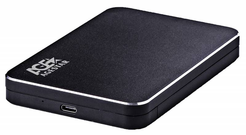 Внешний корпус для HDD AgeStar 3UB2A18C SATA алюминий черный 2.5"
