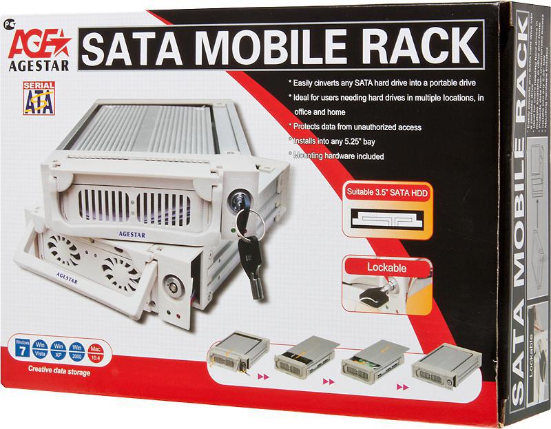 Сменный бокс для HDD AgeStar AMR1- SATA(K)-3F SATA алюминий черный 3.5"