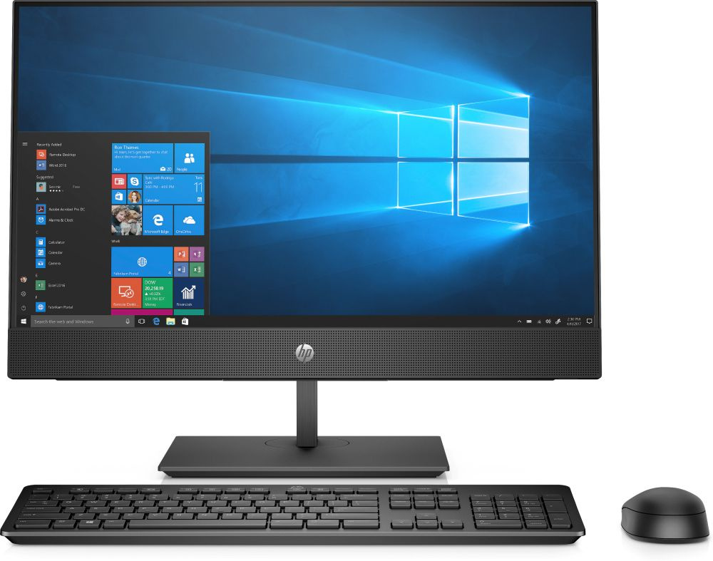 Моноблок HP ProOne 440 G4 23.8" Full HD i5 8500T (2.1)/4Gb/500Gb/UHDG 630/DVDRW/Windows 10 64/GbitEth/WiFi/BT/клавиатура/мышь/черный 1920x1080