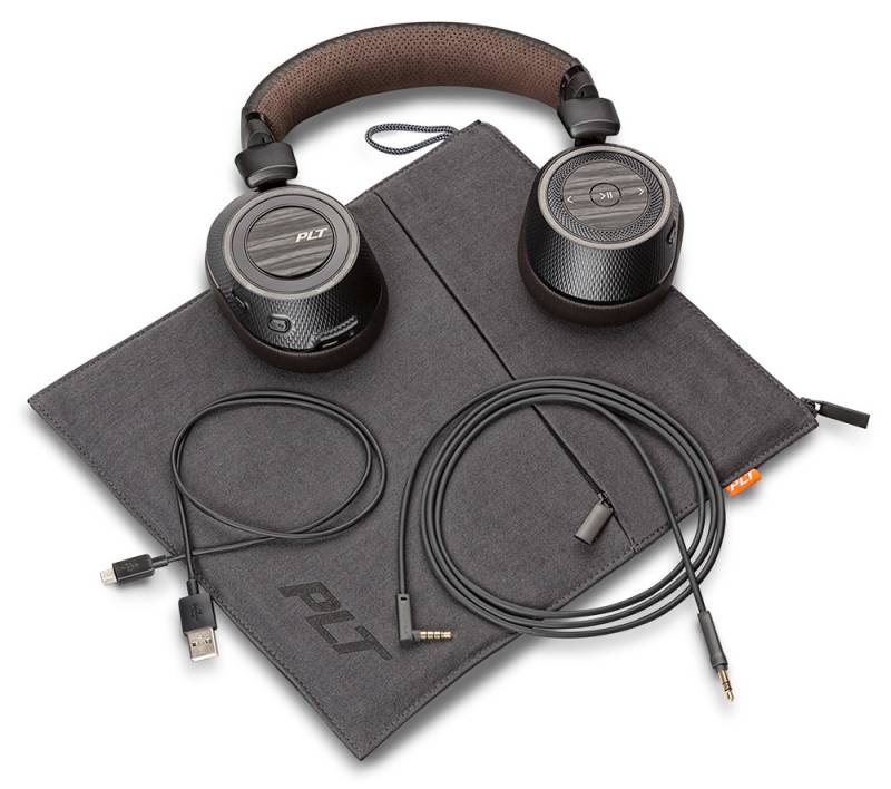 Гарнитура мониторы Plantronics BackBeat Pro 2 черный/коричневый беспроводные bluetooth (оголовье)