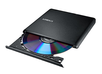 Привод DVD-RW Lite-On ES-1 черный USB slim внешний