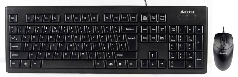 Клавиатура + мышь A4 KRS-8372 клав:черный мышь:черный USB