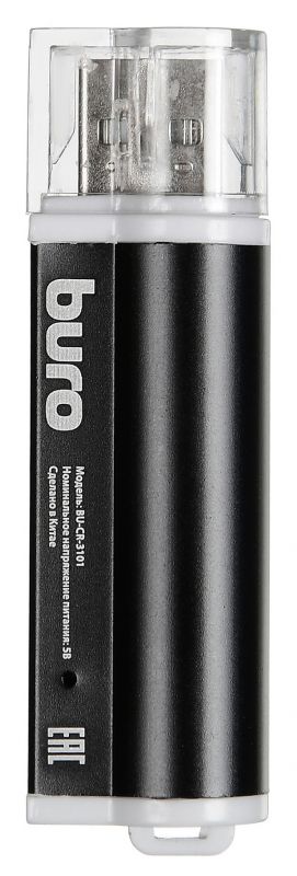 Устройство чтения карт памяти USB2.0 Buro BU-CR-3101 черный