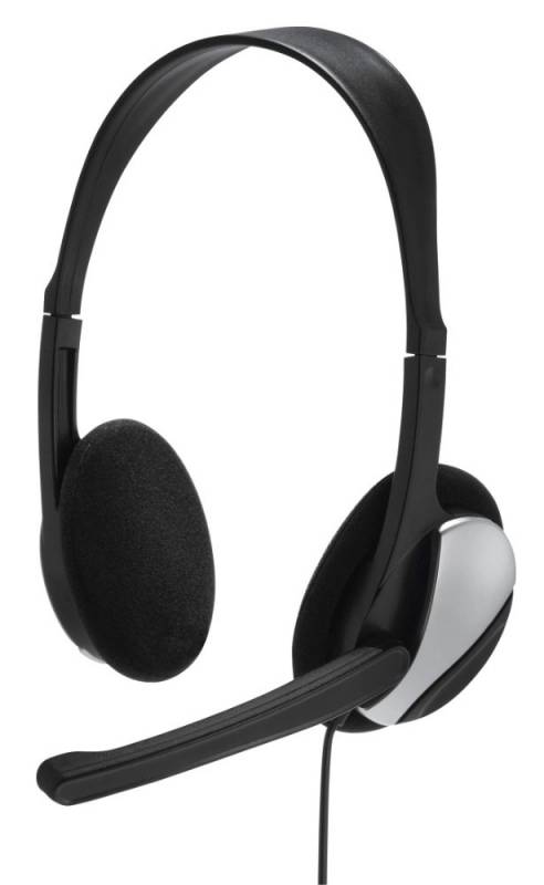 Наушники с микрофоном Hama Essential HS 200 черный 2м накладные оголовье (00139900)